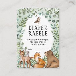 Cartão De Informações Greenerescência Florestal Animais Fralda Raffle