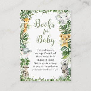 Cartão De Informações Greenerescência Selva Safari Livros para Bebê