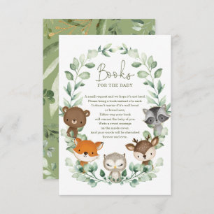 Cartão De Informações Greenerescer Woodland Animais Livros para Bebê