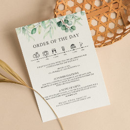 Cartão De Informações Greenery Eucalyptus - Detalhes do Casamento