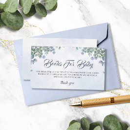 Cartão De Informações Greenery Flowers Livros De Chá de fraldas Para Beb