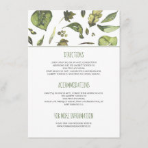 Greenery Watercolor Deixa Detalhes De Casamento