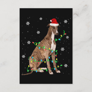 Cartão De Informações greyhound christmas papais noeis fofos e leves