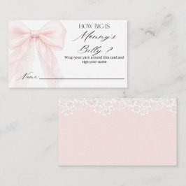 Cartão De Informações guess how many bows Girl Modern Baby Shower