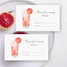 Cartão De Informações Guess how many kisses Cocktail bridal shower