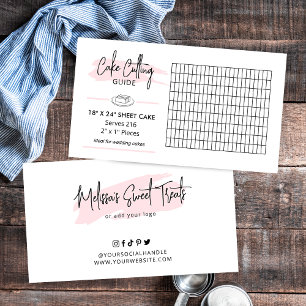 Cartão De Informações Guia de corte de bolos de 18x24 folhas 2x1 Parte d