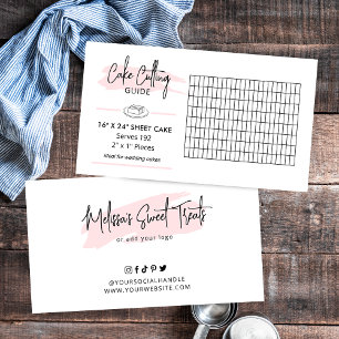 Cartão De Informações Guia de corte de bolos de casamento de 16x24 folha