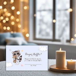 Cartão De Informações Guindle Blue Chá de fraldas Raffle