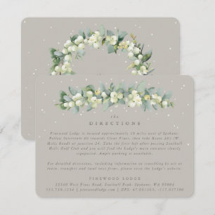 Cartão De Informações Guirlanda de Greige Snowberry + Eucalipto Instruçõ