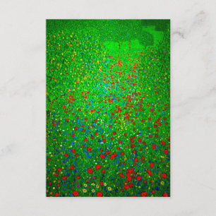 Cartão De Informações Gustav Klimt Poppy Field