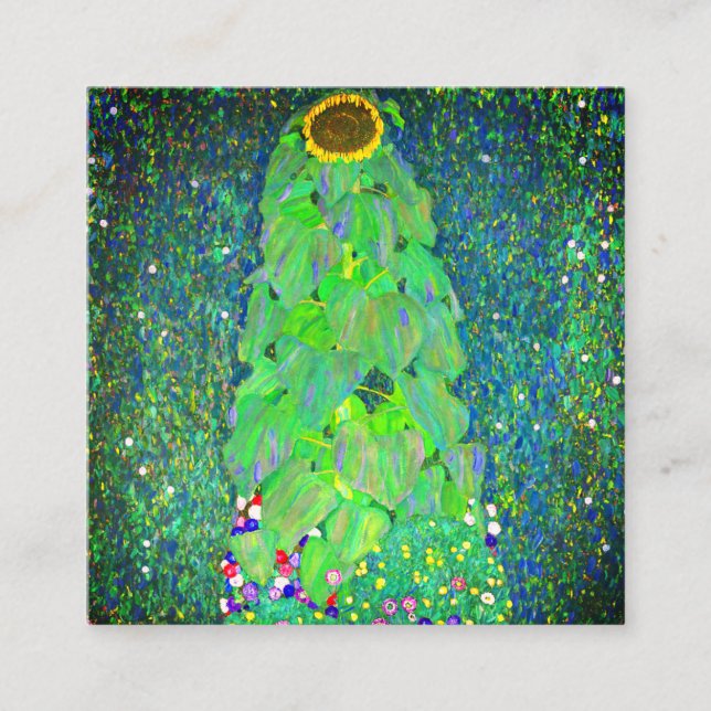 Cartão De Informações Gustav Klimt Sunflower (Frente)