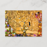 Cartão De Informações Gustav Klimt Tree of Life<br><div class="desc">Cartões de gabinete com o mural de Gustav Klimt The Tree of Life, The Stoclet Frieze (1905-1911). Consiste em três mosaicos: A Expectativa, Cavaleiro e O Embraço. Uma mulher bonita, uma árvore ouro, e dois amantes em um abraço são representados. Um presente maravilhoso para fãs de Arte Nouveau e de...</div>