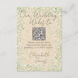 Cartão De Informações Gypsophila Watercolor Floral Nosso Site De Casamen
