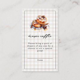 Cartão De Informações Há um trocadilho no Chá de fraldas Neutro de Forno