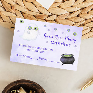 Cartão De Informações Halloween Adivinha Quantas Placas De Gabinete De J