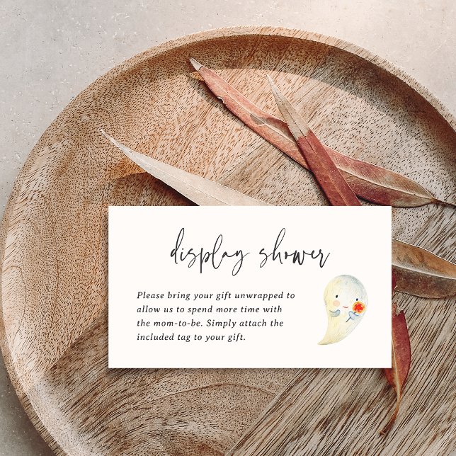 Cartão De Informações Halloween Baby Display Shower Enclosure Card (Criador carregado)