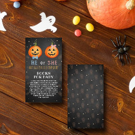 Cartão De Informações Halloween Pumpkin Gênero Revelação do Livro