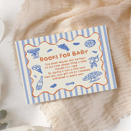 Cartão De Informações Hand Drawn Italian Baby Shower Book Request