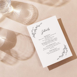 Cartão De Informações Hand Drawn Laurel Wreath