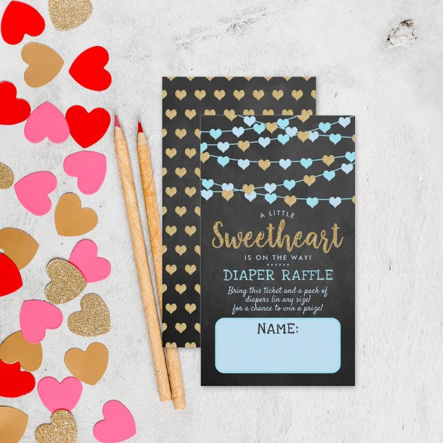 Cartão De Informações Hang Love Hearts Little Sweetheart Chá de fraldas (Criador carregado)