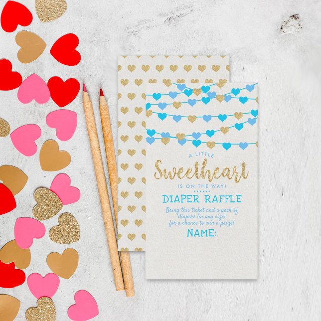 Cartão De Informações Hang Love Hearts Little Sweetheart Chá de fraldas (Criador carregado)