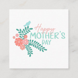 Cartão De Informações Happy Mother's day text in floral frame
