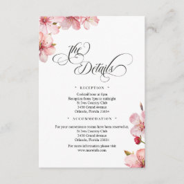 Cartão De Informações Hawthorne Calligraphy QR Code Enclosure Card