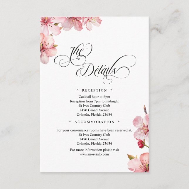 Cartão De Informações Hawthorne Calligraphy QR Code Enclosure Card (Frente)