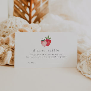 Cartão De Informações HEIDI Strawberry Girl Baby Shower Diaple Raffle