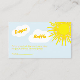 Cartão De Informações Here Comes The Son Boy Baby Shower Diaper Raffle