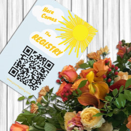 Cartão De Informações Here Comes The Son Boy Baby Shower Registry