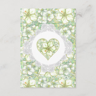 Cartão De Informações Hibiscus & lace WHITE