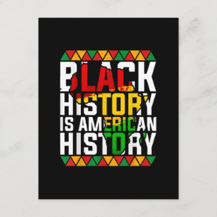 Cartão De Informações História Negra É História Americana Patriótica
