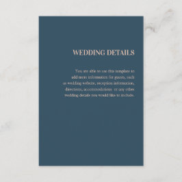 Cartão De Informações Hochzeit Detail