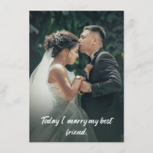 Hoje eu caso com meu melhor amigo.