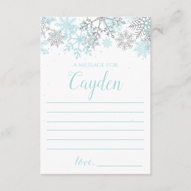 Cartão De Informações Horário do inverno da Holanda Cápsula mensagem azu (Frente)