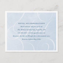 Cartão De Informações Hotel Aquarela de Script do Céu Azul-Nuvem Eetano