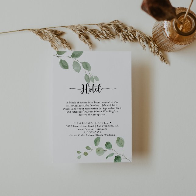 Cartão De Informações Hotel Eucalyptus Green Delight (Criador carregado)