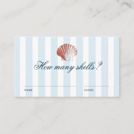 Cartão De Informações How many Shells Guessing Game