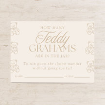 How Many Teddy Grahams Baby Shower Guessing Game