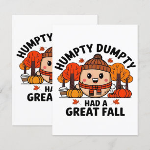 Cartão De Informações Humpty Dumpty, Dia de Ação de Graças engraçado