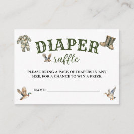 Cartão De Informações Hunting Boy Baby Shower Diaper Raffle