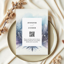 Icy Modern Watercolor Moderna do Casamento de Eleg