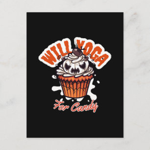 Cartão De Informações Ideia de Cupcake de Halloween para Yoga das Mães