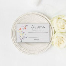 Cartão De Informações Ideias de noite de encontro floral boho \ Caixa de