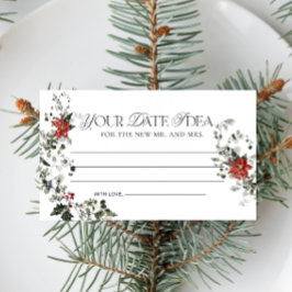 Cartão De Informações Ideias Noturnas de Inverno Elegante