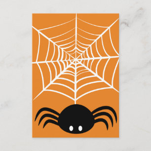 Cartão De Informações Ilustração Assustadora de Aranha de Halloween
