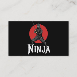Cartão De Informações ilustração da espada ninja de detenção japonesa