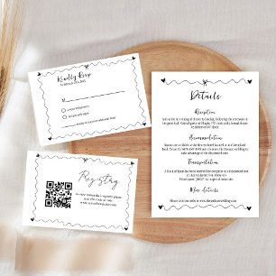 Cartão De Informações Ilustrações Scribble desenhadas à mão