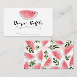 Cartão De Informações Imagem de Fralda de Watercolor Raffle
